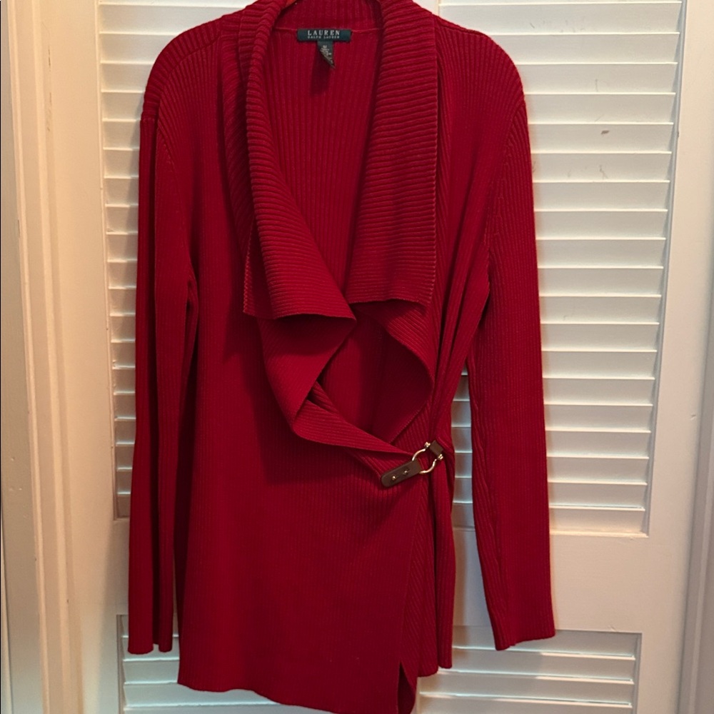 Ralph Lauren Elegant Red Cardigan